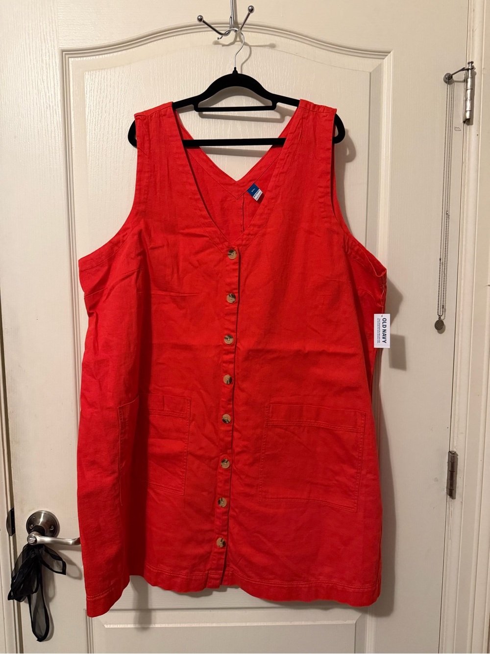 Old Navy Bright Red Cotton Dress